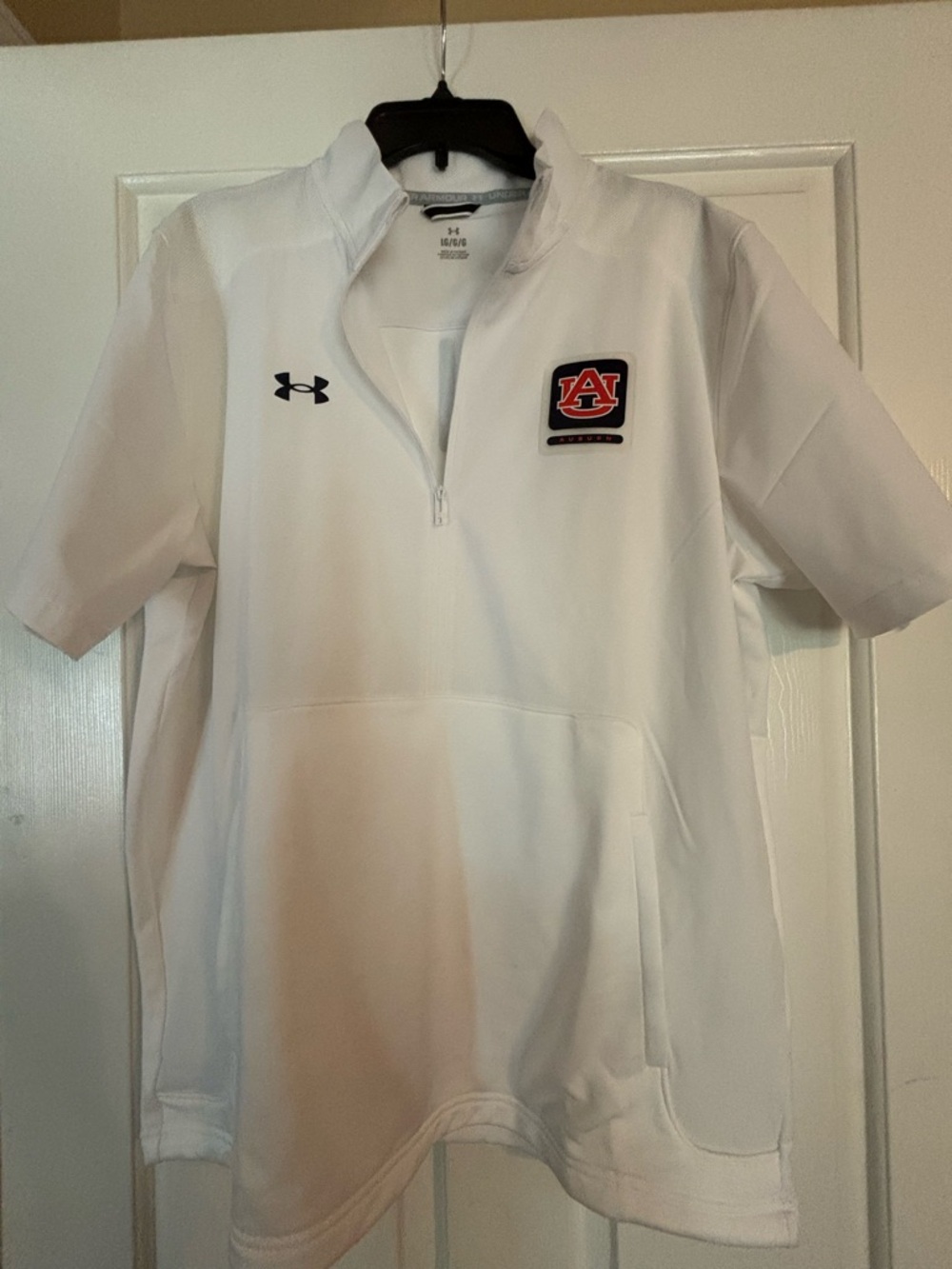 Under Armour White Short Sleeve Quarter-Zip Performance Top